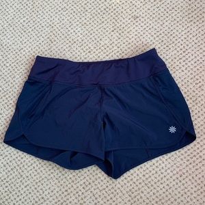 Athleta navy shorts, extra small
